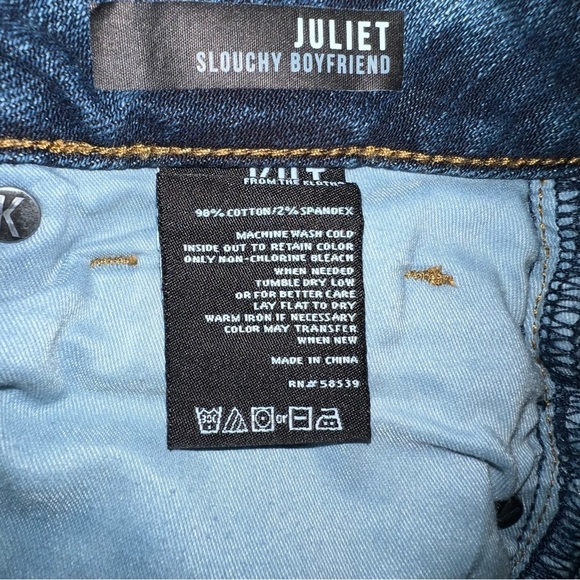 Kut from the‎ Kloth Juliet Slouchy Boyfriend Jean butterfly size 4 - Picture 3 of 13